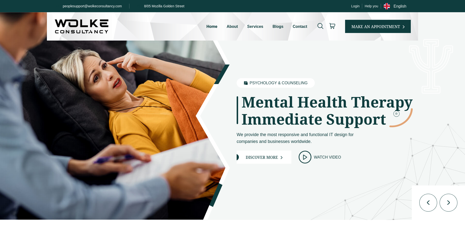 Wellness center website example